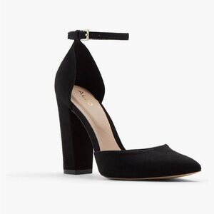 ALDO Black Closed Toed Heels with Rhinestones - Size- 9.5